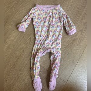 Little Sleepies EUC Rainbow Creacent Zippie PJS